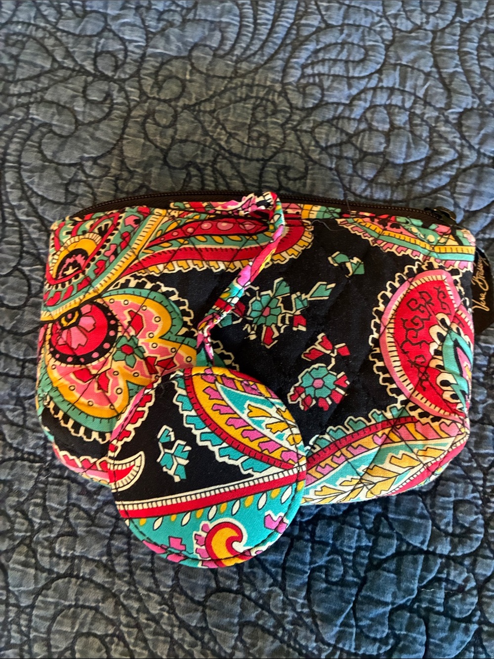Vera Bradley Parisian Paisley Small Cosmetic with Mirror